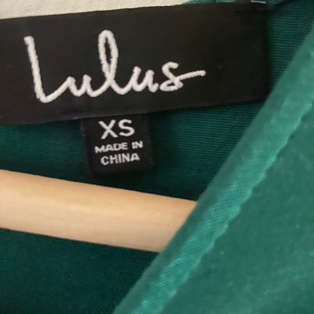 Lulu's Green Long Sleeve Dress with flared cut - Picture 2 of 5